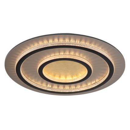 Globo - LED stropno svjetlo s prigušivanjem LED/60 W/230 V 3000–6500 K Ø 55 cm crno + daljinsko upravljanje
