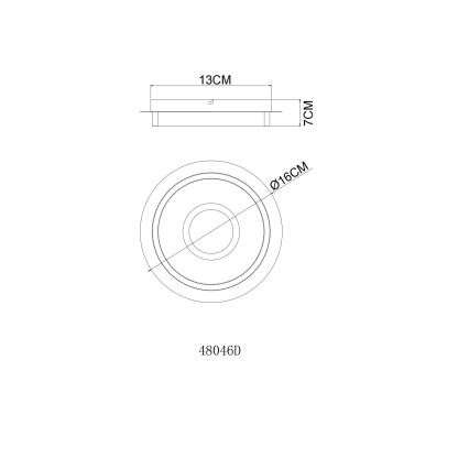 Globo - LED stropno svjetlo LED/8W/230V 3000K Ø 16 cm