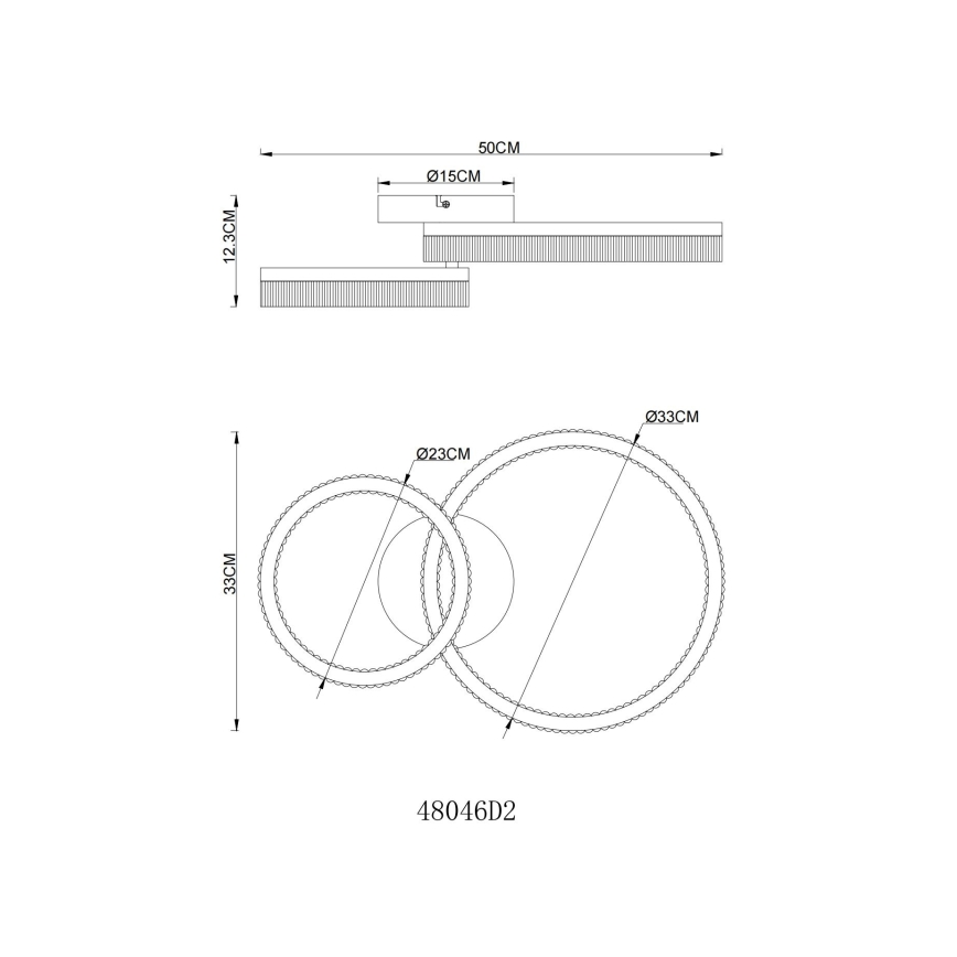 Globo - LED stropna svjetiljka LED/24W/230V 3000K 33x50 cm