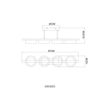 Globo - LED stropna svjetiljka za površinsku montažu LED/24W/230V 3000K