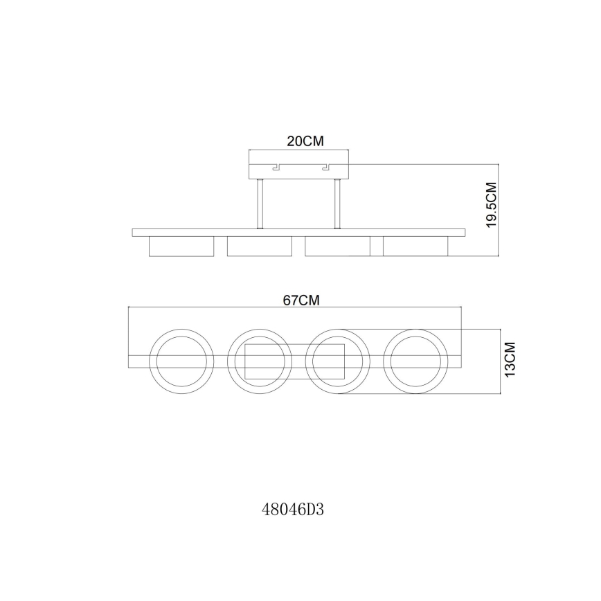Globo - LED stropna svjetiljka za površinsku montažu LED/24W/230V 3000K