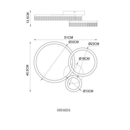 Globo - LED stropno svjetlo LED/24W/230V 3000K 40,5x51 cm