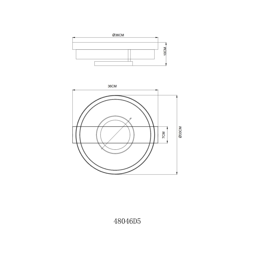 Globo - LED stropna svjetiljka LED/18W/230V 3000K 33x36 cm