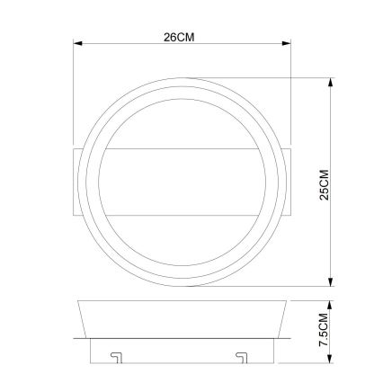 Globo - LED stropna svjetiljka LED/12W/230V 3000K 26x25 cm