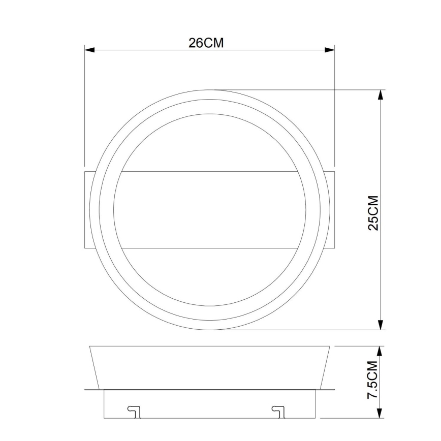 Globo - LED stropna svjetiljka LED/12W/230V 3000K 26x25 cm