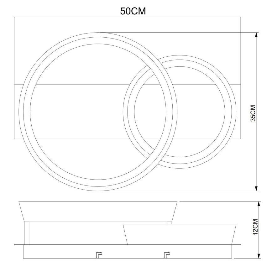 Globo - LED stropna svjetiljka LED/24W/230V 3000K 50x35 cm