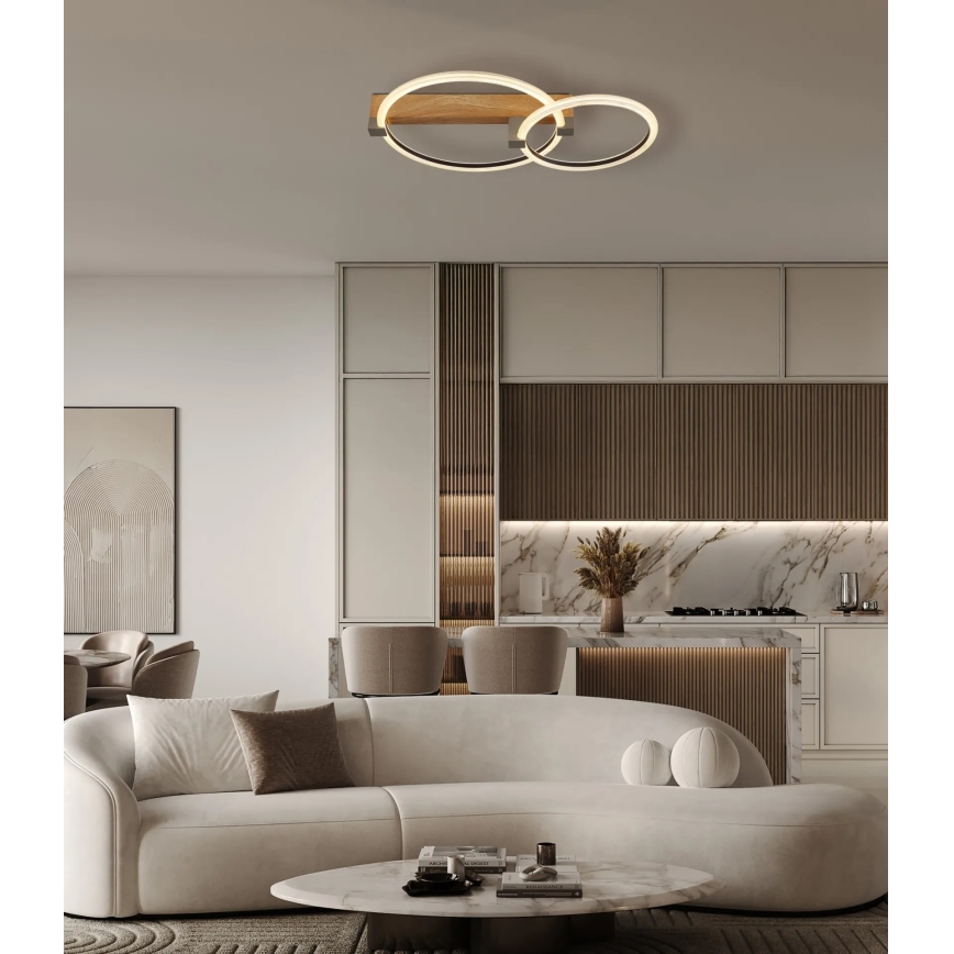 Globo - LED stropna svjetiljka LED/24W/230V 3000K 58x38 cm bež