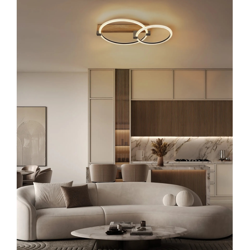 Globo - LED stropna svjetiljka LED/24W/230V 3000K 58x38 cm bež