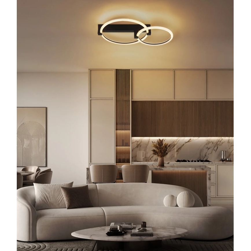 Globo - LED stropna svjetiljka LED/24W/230V 3000K 58x38 cm crna