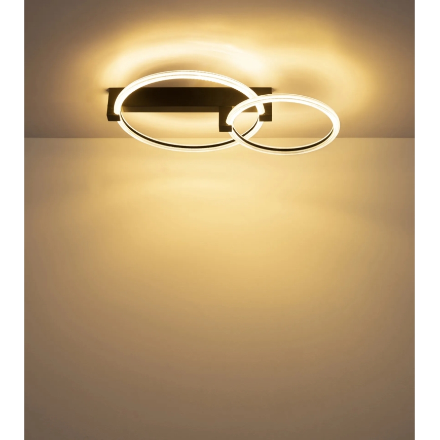 Globo - LED stropna svjetiljka LED/24W/230V 3000K 58x38 cm crna