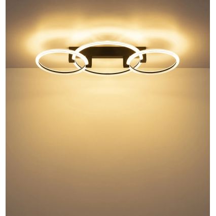 Globo - LED stropno svjetlo LED/40W/230V 3000K 76x38 cm crno