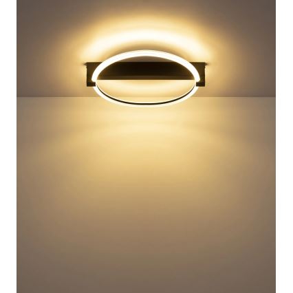 Globo - LED stropna svjetiljka LED/15W/230V 3000K 41,5x38 cm crna