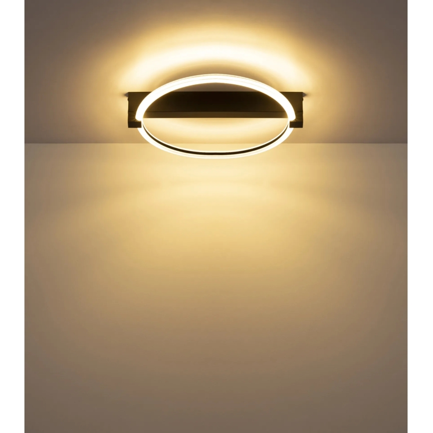 Globo - LED stropna svjetiljka LED/15W/230V 3000K 41,5x38 cm crna