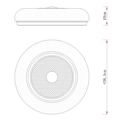 Globo - LED stropna svjetiljka LED/24W/230V 2700/4000/6000K pr. 38,5 cm bijela