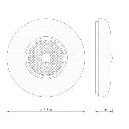 Globo - LED stropno svjetlo LED/36W/230V 2700/4000/6000K pr. 48,5 cm bijelo