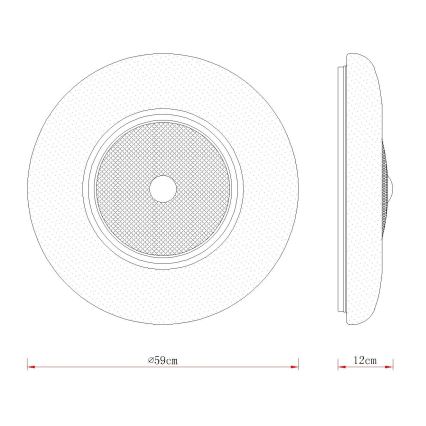 Globo - LED stropno svjetlo LED/48W/230V 2700/4000/6000K promjer 59 cm bijelo