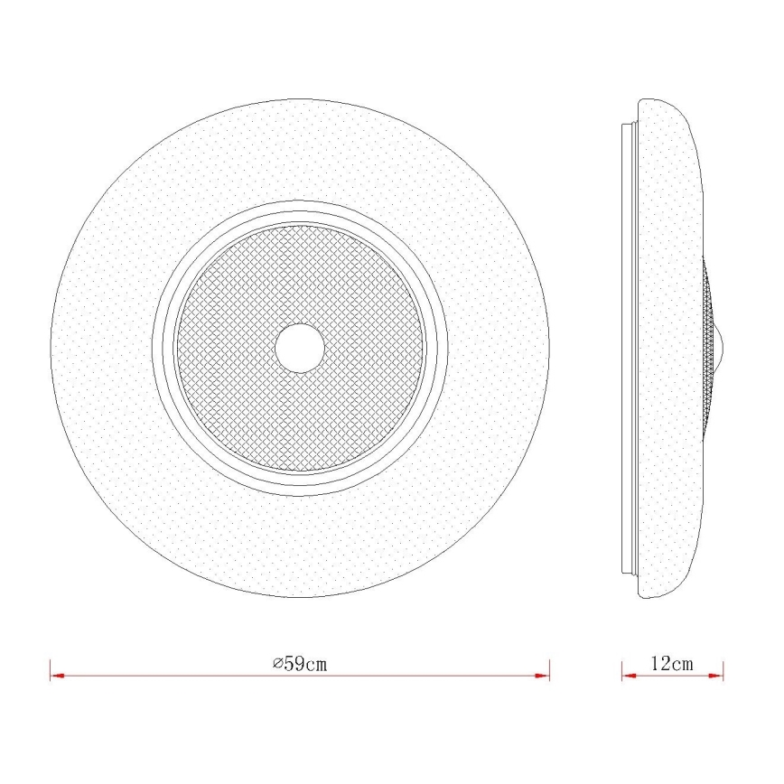 Globo - LED stropno svjetlo LED/48W/230V 2700/4000/6000K promjer 59 cm bijelo