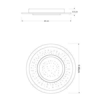 Globo - LED Prigušiva stropna svjetiljka LED/44W/230V 2700-6000K + DU