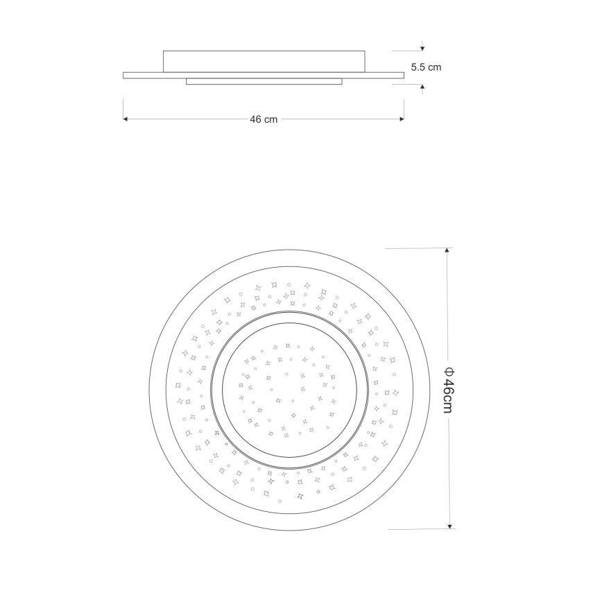 Globo - LED Prigušiva stropna svjetiljka LED/44W/230V 2700-6000K + DU