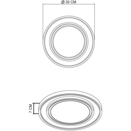 Globo - LED Stropna svjetiljka LED/24W/230V 3000K pr. 39 cm