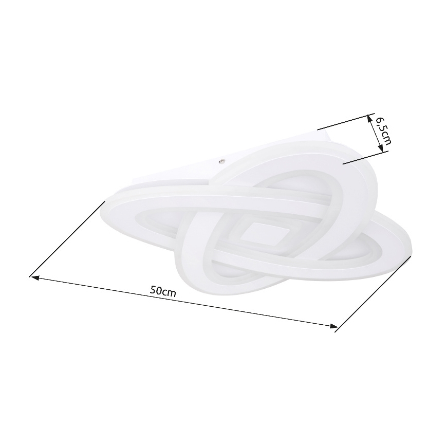 Globo - LED Prigušiva stropna svjetiljka LED/36W/230V 3000-6000K pr. 50 cm bijela + daljinski upravljač