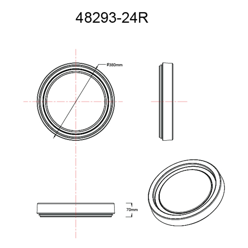 Globo - LED Stropna svjetiljka LED/24W/230V 4000K pr. 38 cm