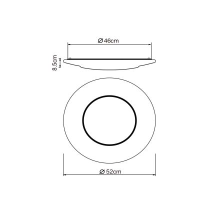 Globo - LED Stropna svjetiljka LED/24W/230V 3000/4500/6500K