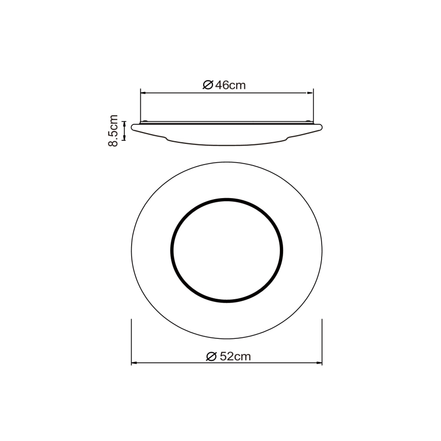 Globo - LED Stropna svjetiljka LED/24W/230V 3000/4500/6500K