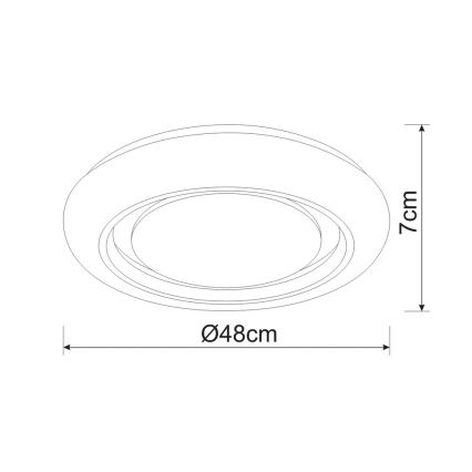 Globo - LED prigušivo stropno svjetlo LED/28W/230V 3000-6000K Tuya Wi-Fi + daljinsko upravljanje