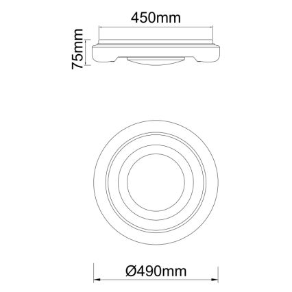 Globo 483111-40 - LED Stropna svjetiljka RADA LED/40W/230V 2700/4200/6500K pr. 49 cm