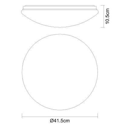 Globo - LED RGBW stropna svjetiljka s mogućnošću prigušivanja LED/24W/230V + LED/8W 2700-6500K Ø 41 cm + daljinski upravljač