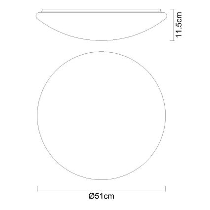 Globo - LED RGB stropno svjetlo s prigušivanjem LED/48W/230V + LED/10W 2700-6500K Ø 50 cm + daljinski upravljač