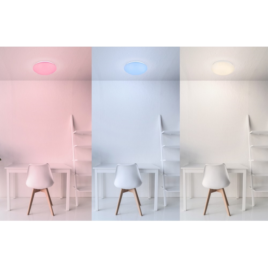 Globo - RGB LED stropna svjetiljka s mogućnošću dimiranja LED/12W/230V + LED/3W + daljinski upravljač