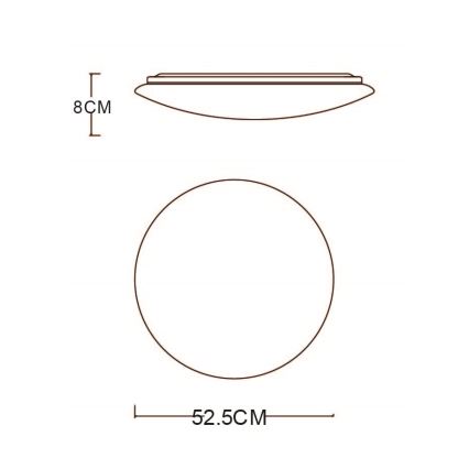 Globo - LED Prigušiva stropna svjetiljka LED/48W/230V 3000-6400K + daljinski upravljač