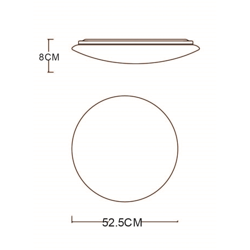 Globo - LED Prigušiva stropna svjetiljka LED/48W/230V 3000-6400K + daljinski upravljač