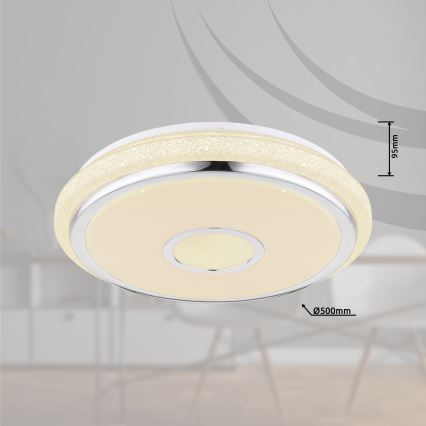 Globo - LED Prigušiva stropna svjetiljka LED/40W/230V 2700-6500K + daljinski upravljač