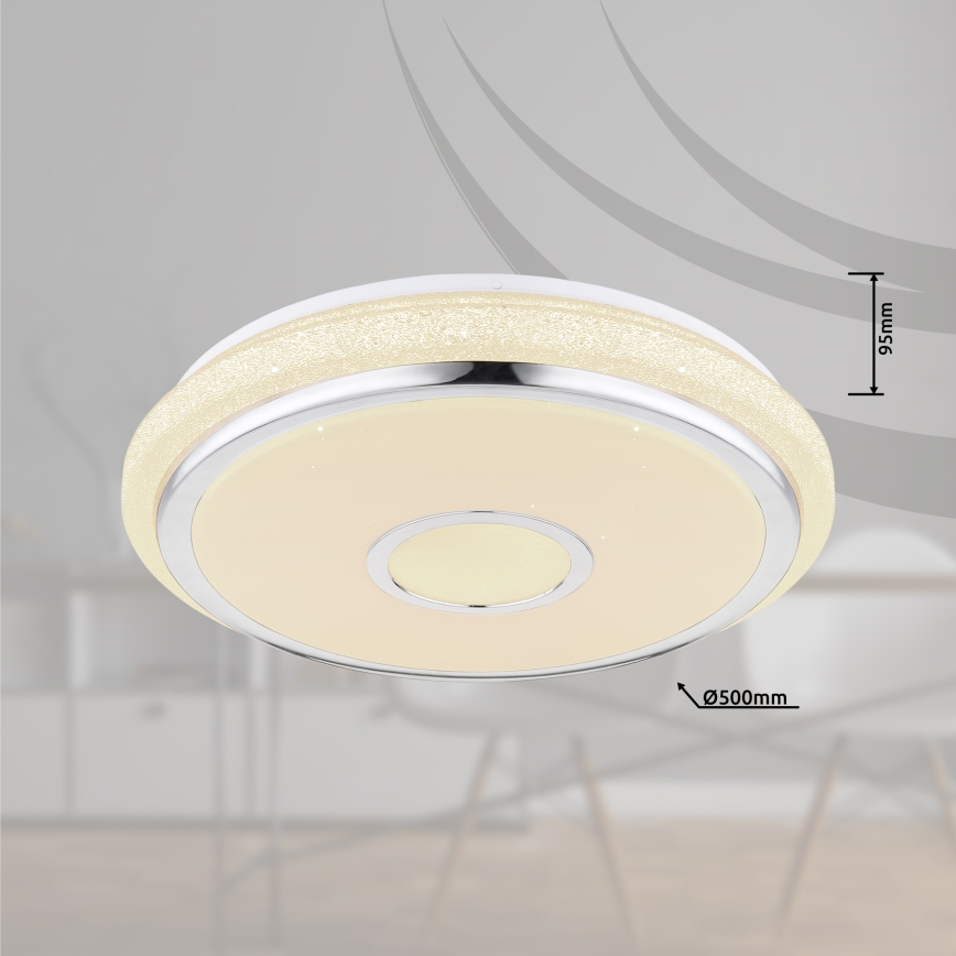 Globo - LED Prigušiva stropna svjetiljka LED/40W/230V 2700-6500K + daljinski upravljač