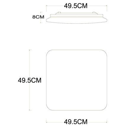 Globo - LED Prigušiva stropna svjetiljka LED/40W/230V 2700-6500K pr. 50 cm Wi-Fi Tuya + daljinski upravljač