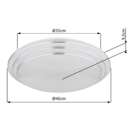 Globo - LED Prigušiva stropna svjetiljka LED/18W/230V pr. 40 cm 2700-6500K + daljinski upravljač