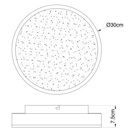 Globo - LED Stropna svjetiljka LED/24W/230V pr. 30 cm crna