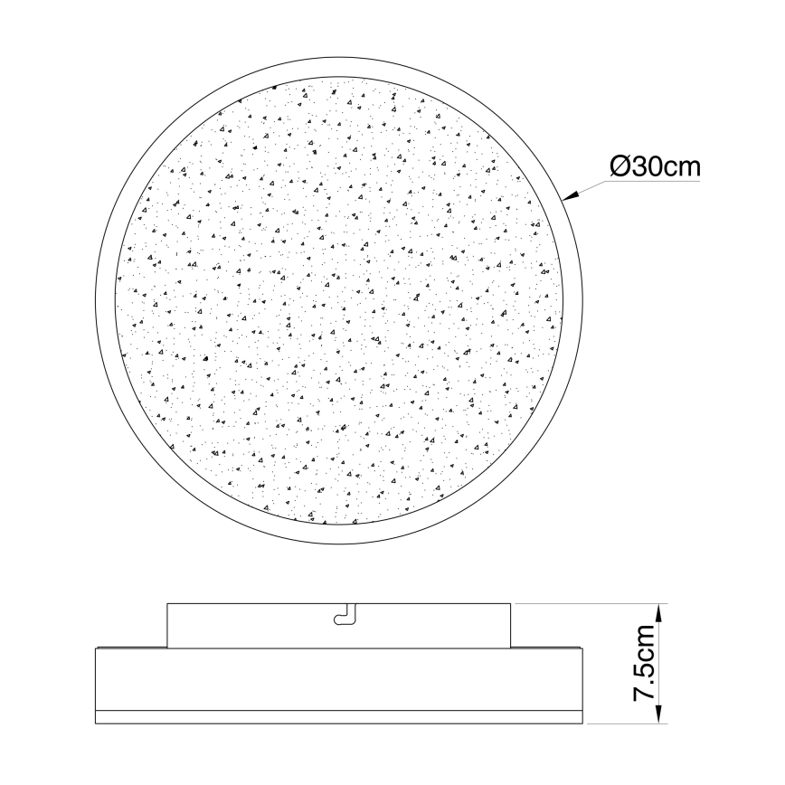 Globo - LED Stropna svjetiljka LED/24W/230V pr. 30 cm crna