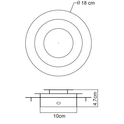 Globo - LED stropna svjetiljka LED/18W/230V 3000K Ø 18 cm, zlatna