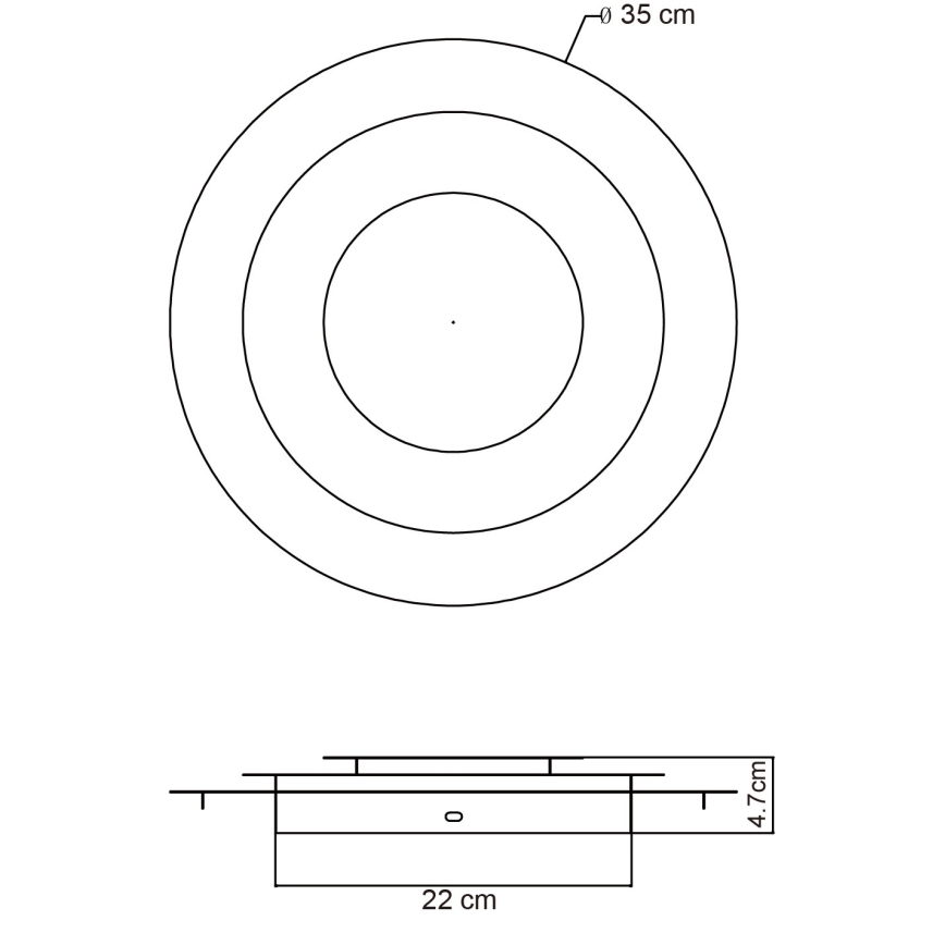Globo - LED stropna svjetiljka LED/24W/230V 3000K pr. 35 cm zlatna