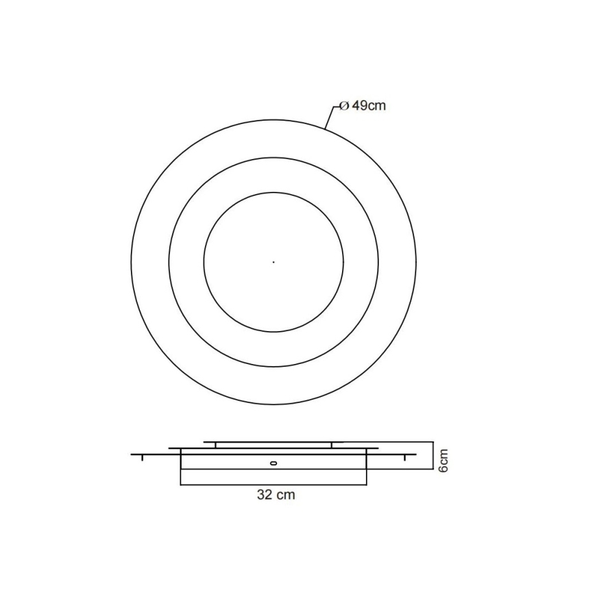 Globo - LED stropna svjetiljka LED/40W/230V 3000K Ø 49 cm srebrna