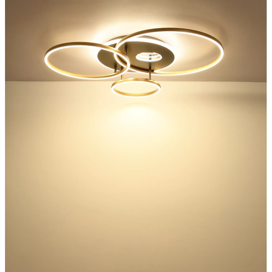 Globo - LED stropna svjetiljka s mogućnošću prigušivanja LED/54W/230V 2700-6000K 90x70 cm crna + daljinski upravljač
