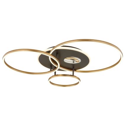 Globo - LED stropna svjetiljka s mogućnošću prigušivanja LED/54W/230V 2700-6000K 90x70 cm crna + daljinski upravljač