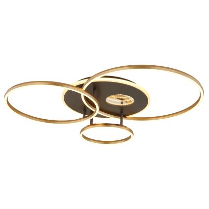 Globo - LED stropna svjetiljka s mogućnošću prigušivanja LED/54W/230V 2700-6000K 90x70 cm crna + daljinski upravljač