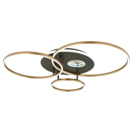 Globo - LED stropna svjetiljka s mogućnošću prigušivanja LED/54W/230V 2700-6000K 90x70 cm crna + daljinski upravljač