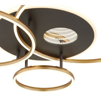 Globo - LED stropna svjetiljka s mogućnošću prigušivanja LED/54W/230V 2700-6000K 90x70 cm crna + daljinski upravljač