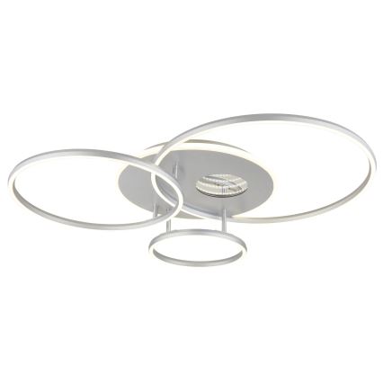Globo - LED prigušivo stropno svjetlo LED/54W/230V 2700-6500K 90x70 cm srebrno + daljinsko upravljanje